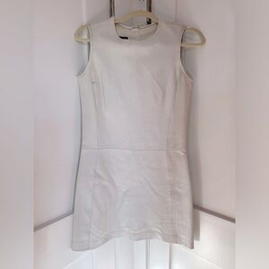 Cynthia Rowley Vintage Perforated Leather Dress White SZ 2.